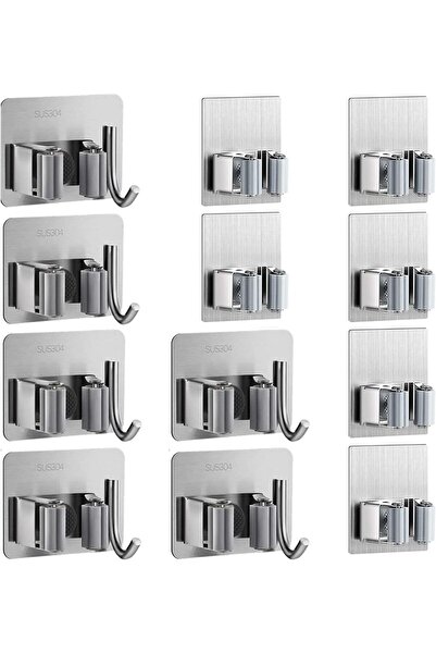 Zalcoon 12 PCS Mop Broom Holder Wall Mount