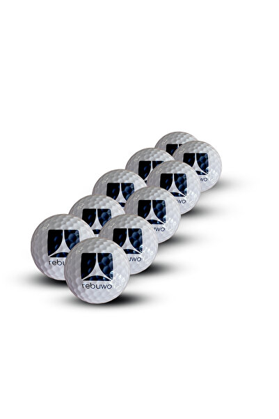 Rebuwo Rubber Core Surlyn Covered Golf Ball – 13 cm Circumference (≈ Ø 4.1 cm) 10 Pieces