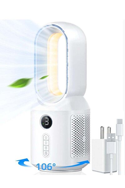 Arabest Desktop Fans(3 speeds), Small Office Fans with LED Lights, for Bedroom Home Office Desks