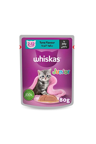 Whiskas Junior Tuna Flavour in Jelly Wet Kitten Food Pouch for Kittens From 2 -12 months