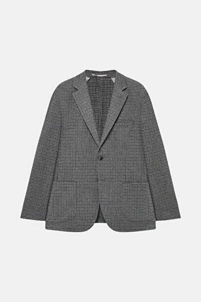 W Collection LACİVERT DÜĞMELİ YÜN CEKET