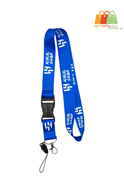 Al hilal Football Club Logo Lanyard with Clip Double Sided Print 50cm Length ...
