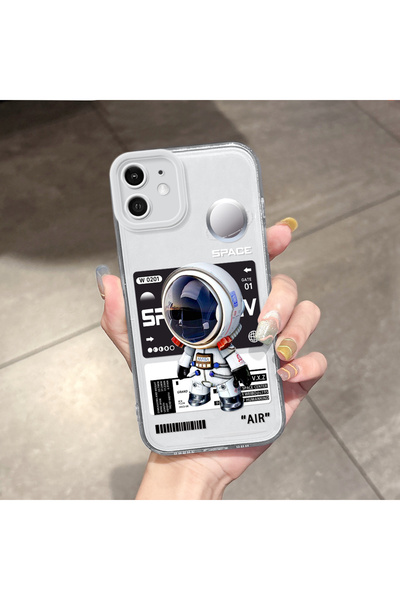 Hontinga غطاء هاتف شفاف متوافق مع آيفون 12 مع حماية للكاميرا ووسادة هوائية عل...