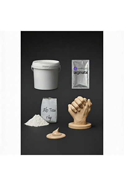 Handartmill Ten Renkli 3D El Heykel Yapım Seti – Alginate Kalıp Alma Tozu, Dö...