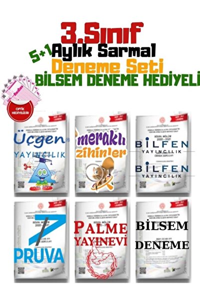 Bilfen Yayıncılık 3. SINIF Aylık Sarmal Deneme Seti 5+1 BİLSEM DENEME HEDİYELİ