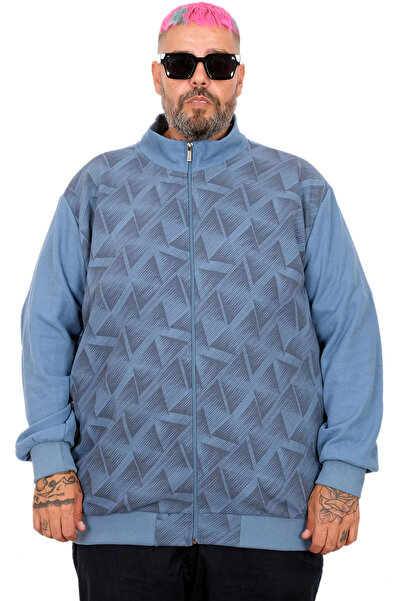 ModeXL Fashion XL Large Size Men's Cardigan Mock Neck U25820