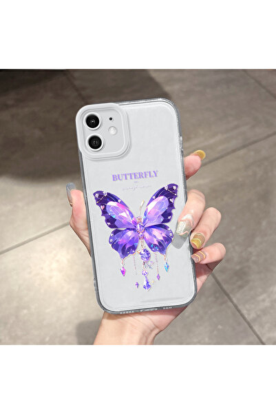Hontinga iPhone 12 Compatible Transparent Anti Fall Butterfly Airbag Soft Sil...