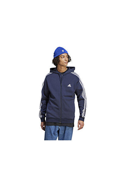 adidas M 3S Fl Fz Hd Men's Casual Jacket Ij6478 Blue