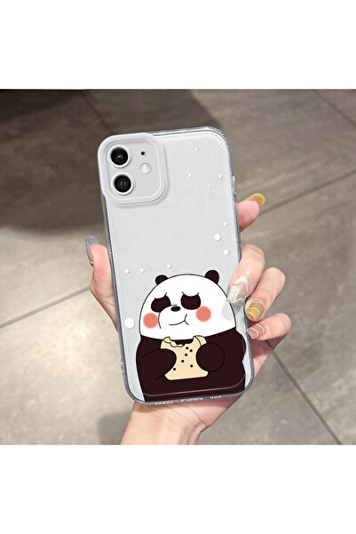 Hontinga iPhone 12 Compatible Transparent Anti Fall Panda Airbag Soft Silicon...