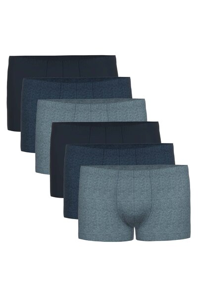 Seidensticker Herren Boxershorts, 6er Pack - Trunk 6-Pack, Single Jersey, Baumwollmischung, einfarbi