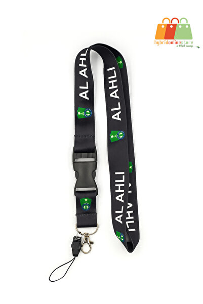 Al Ahli Football Club Logo Lanyard with Clip Double Sided Print 50cm Length S...