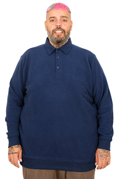 ModeXL Fashion XL Large Size Men's Polo Waffle Sweater U25821