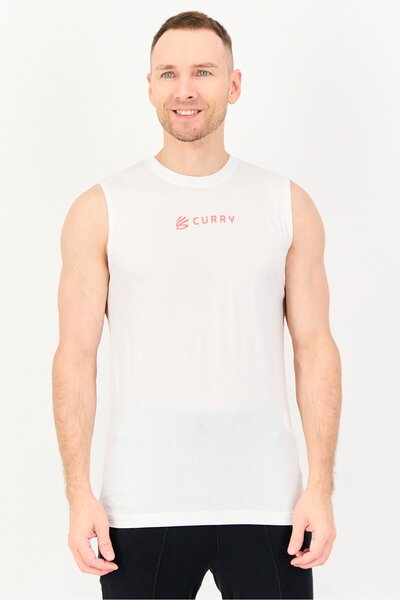 Under Armour x Curry Men Loose Fit Sleeveless Training Tank, White
