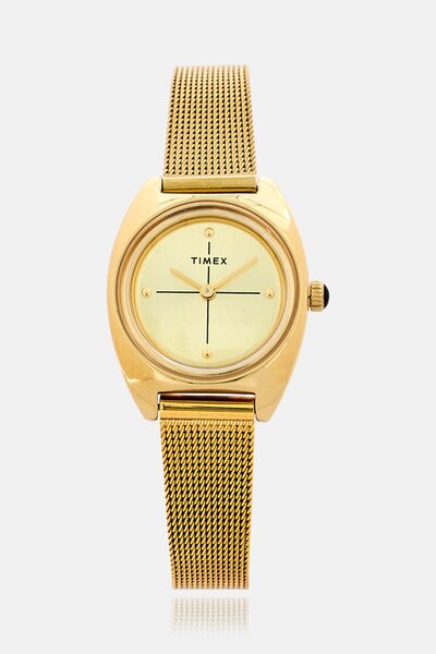 Timex Women TW2T37600 Stainless Steel Analog Watch 24 mm, Gold