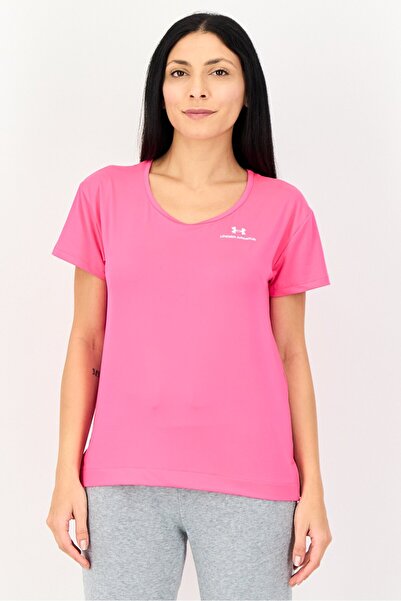 Under Armour Women Loose Fit Short Sleeve Training T-Shirt, Pink