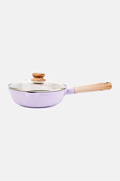 Cook With Color Deep Frying Pan Skillet with Lid, Purple