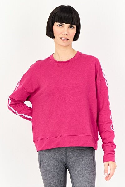 Under Armour Women Loose Fit Long Sleeve Outdoor Sweatshirt, Fuchsia