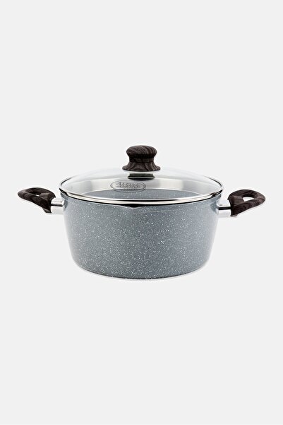 Alpine Cuisine Ceramic Coated Speckled Aluminium Dutch Oven, Grey