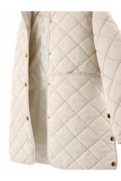 JOOQSTORE Çıtçıt Düğmeli Kapitone Mont