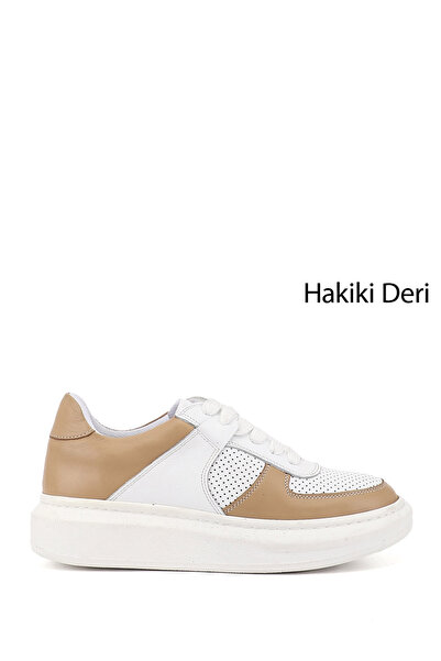 GÖNDERİ(R) Жіночі білі кросівки з шнурівкою та підкладкою з натуральної шкіри