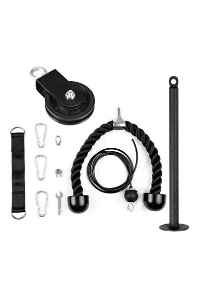 Generic Fitness Lift Pulley System for Triceps Pull Down, Biceps Curl, Back, Forearm, Shoulder-Home Gym Equi