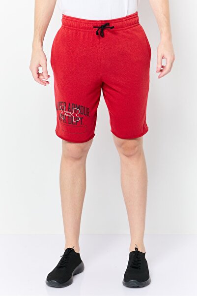 Under Armour شورت رجالي ضيق مناسب للأنشطة الخارجية، أحمر