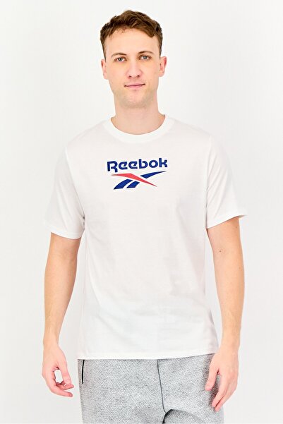 Reebok Men Sportswear Fit Short Sleeve Outdoor T-Shirt, White
