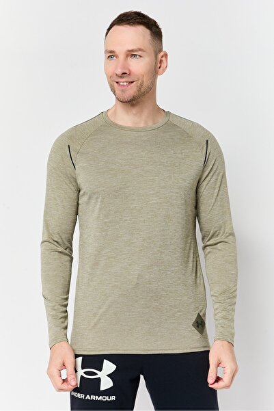 Under Armour Men Loose Fit Long Sleeve Outdoor T-Shirt, Sage Green