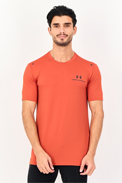 Under Armour Men Loose Fit Short Sleeve Training T-Shirts, Dark Orange