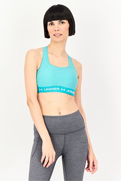 Under Armour حمالة صدر رياضية نسائية مبطنة قليلاً، لون أخضر ثلجي