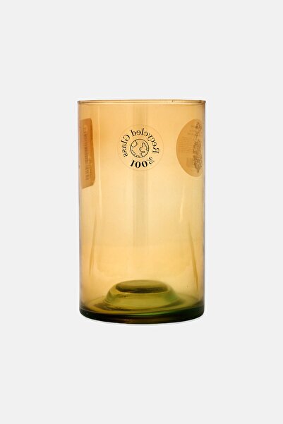 Muy Mucho Tealight Glass Candle Holder 720 ml, Light Brown