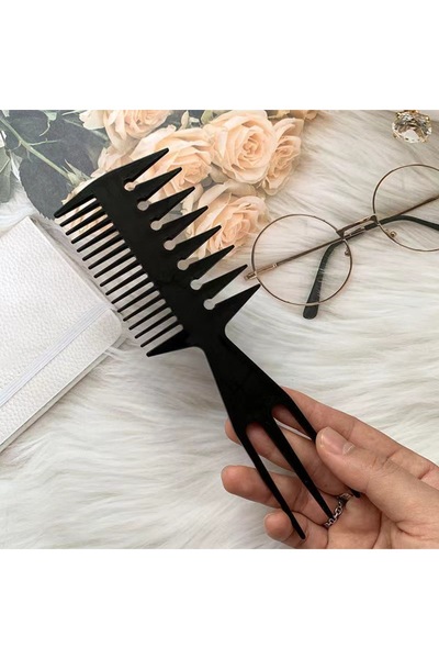 MutluBiDünya Profesyonel Çift Taraflı Saç Tarağı Wax Tarak Kuaför Tarağı