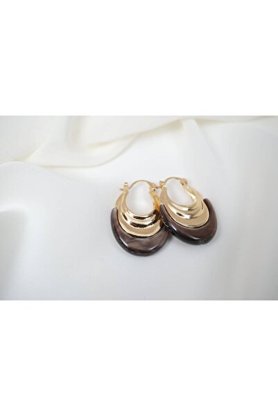 ATELİER TUĞBA أقراط ذهبية دائرية مفصلة BKP079