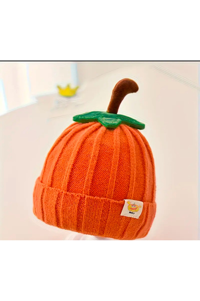 hobidünyam- Pumpkin Pattern Knitted Beanie