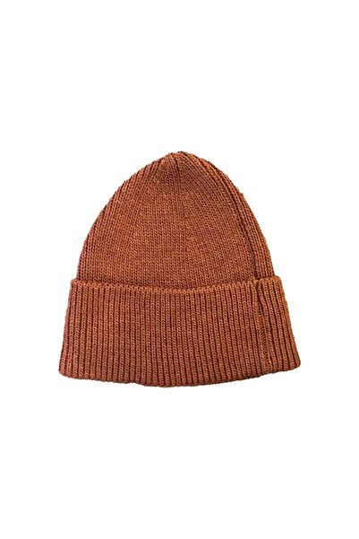 BLACK MODBLACK Children's Woven Knitting Beanie - Brown