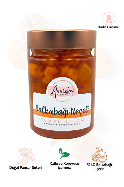 Anniçka Natural Gurme Çıtır Balkabağı Reçeli 400 g – Ev Yapımı, Katkısız, Doğ...