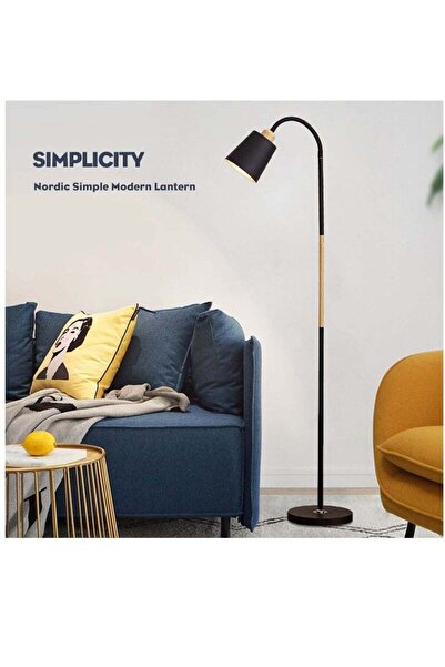 Arabest مصباح أرضي بسيط بزاوية LED مزود بزر تشغيل