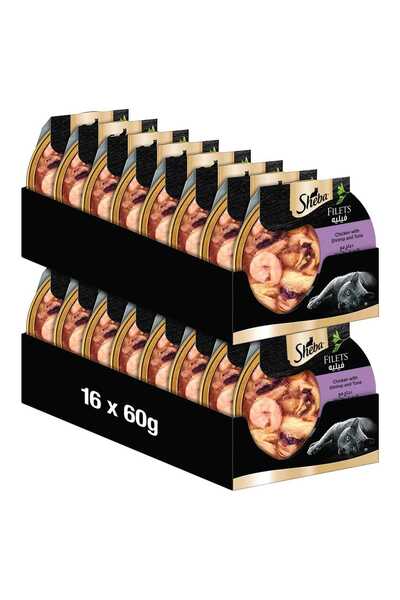 SHEBA Chicken with Shrimp and Tuna Cat Food Gourmet, Nutritious Meal for Adult Cats 1+ Years