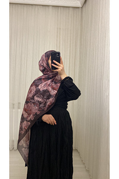 ASİRA Kahverengi desenli soft şal