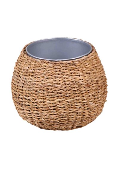 CasaLinda Tombul Hasır Vazo Saksılık 21x20x30 cm 14014