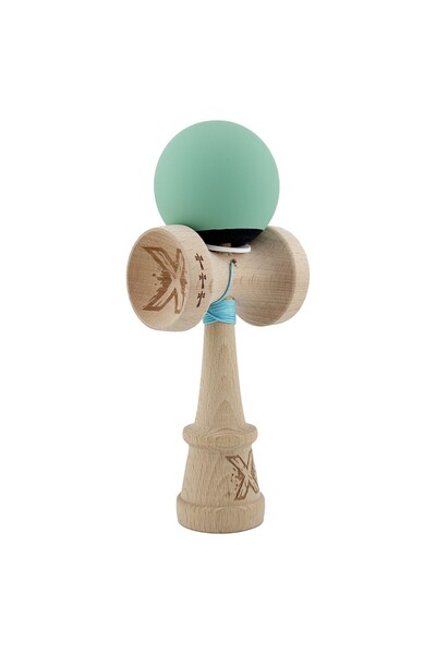 Flippy Kendama X Original, Professional, Flippy, Rubber Grip, SIZE V3, Bicolor Turquoise/Dark Blue