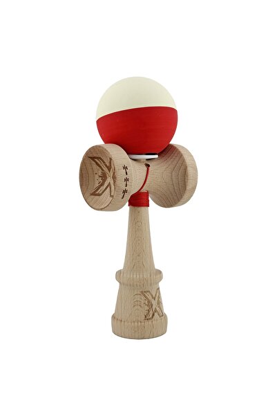 Flippy Kendama X Original, Professional, Flippy, Rubber Grip, Large Cups KING SIZE V3, Bicolor Yellow/Red
