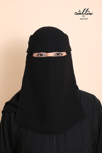 Stylish نقاب خامة كورية من ستايلش ملكي مغاط واحد بربطة ناعمه