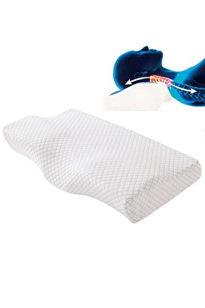 Arabest Contour Memory Foam Pillow for Neck Pain Relief for Side Back Stomach Sleepers White