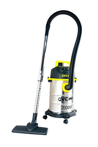 GVC PRO مكنسة كهربائية أسطوانية، مصنوعة من الفولاذ المقاوم للصدأ، بقوة 2000 واط