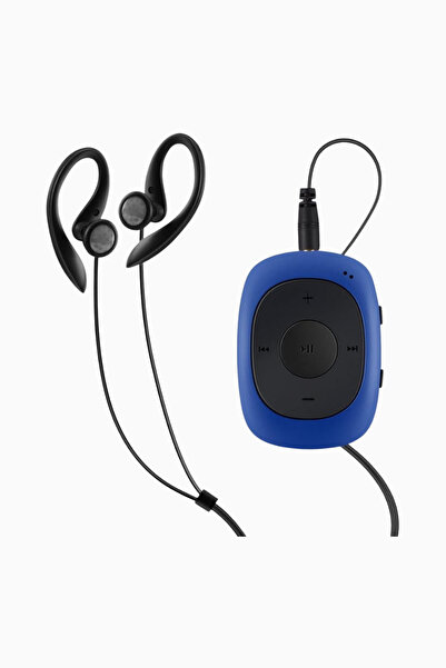 AGPTEK Mini Clip 64GB MP3 Çalar Kulaklıklı Mavi