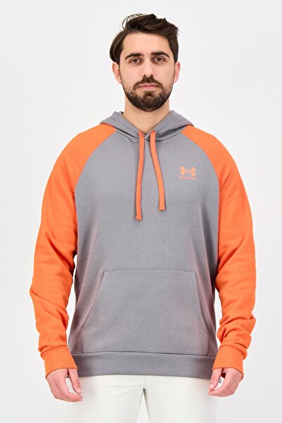 Under Armour هودي رجالي فضفاض بأكمام طويلة مناسب للأنشطة الخارجية، متعدد الألوان