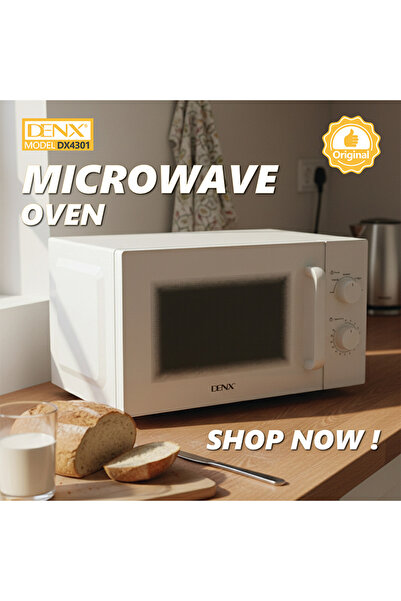 Primo Plus فرن ميكروويف Denx DX4301 الذكي والموثوق - سعة 20 لترًا، 700 واط، ت...