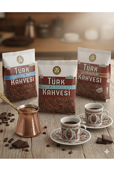 Kahve Dünyası TÜRK KAHVESİ ORTA KAVRULMUŞ 100G X DAMLA SAKIZI AROMALI TÜRK KA...