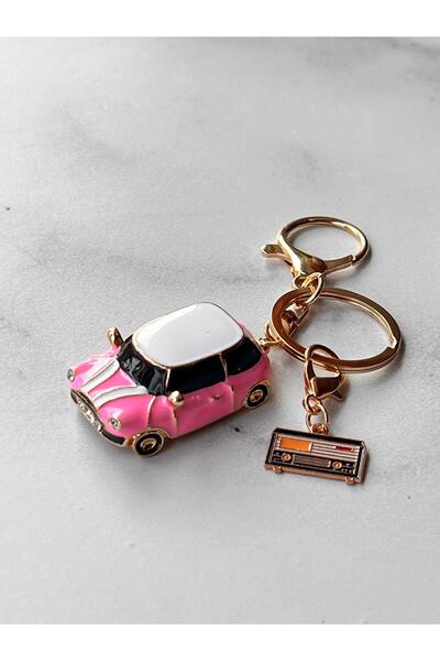 ROSSEV Charm Radio Figured Keychain - Bag Charm (Pink Car Model)